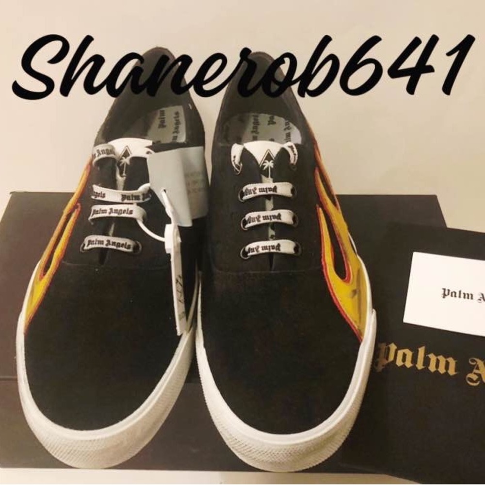 Palm Angels Flame Low Top Skater Sneakers VNDS with tags